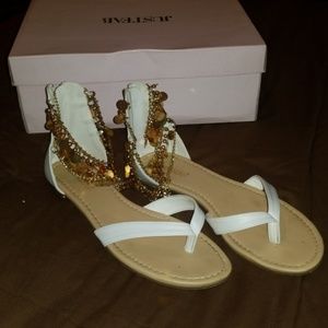 White sandals